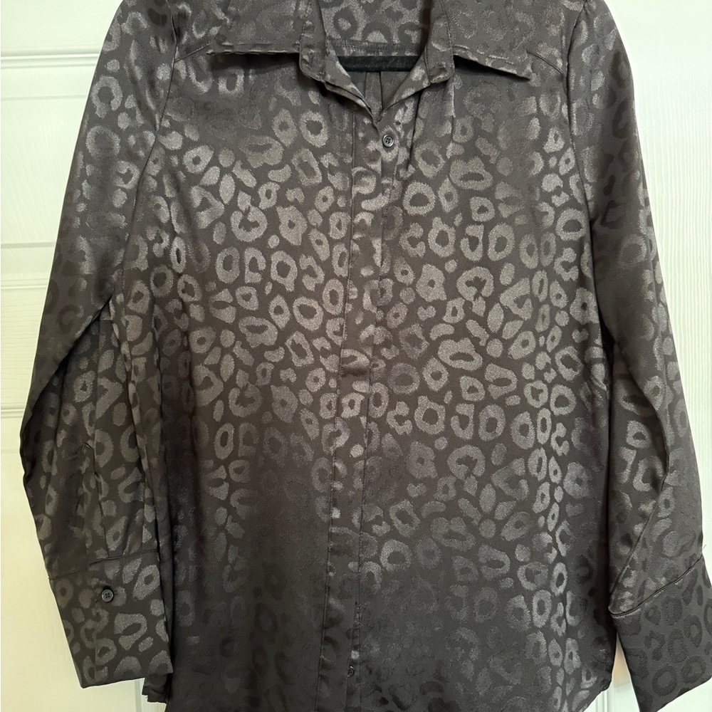 Leopard Print Button-Up Shirt